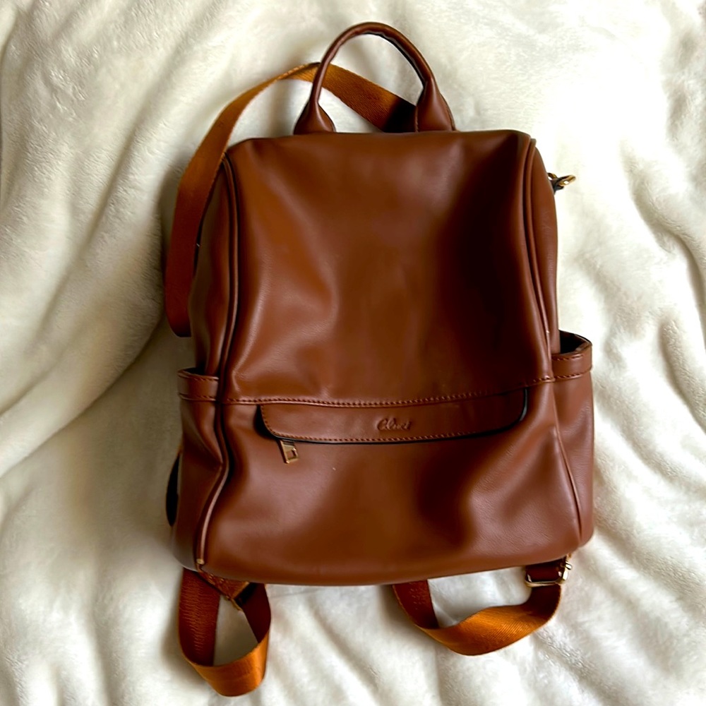 Cute caramel mini backpack